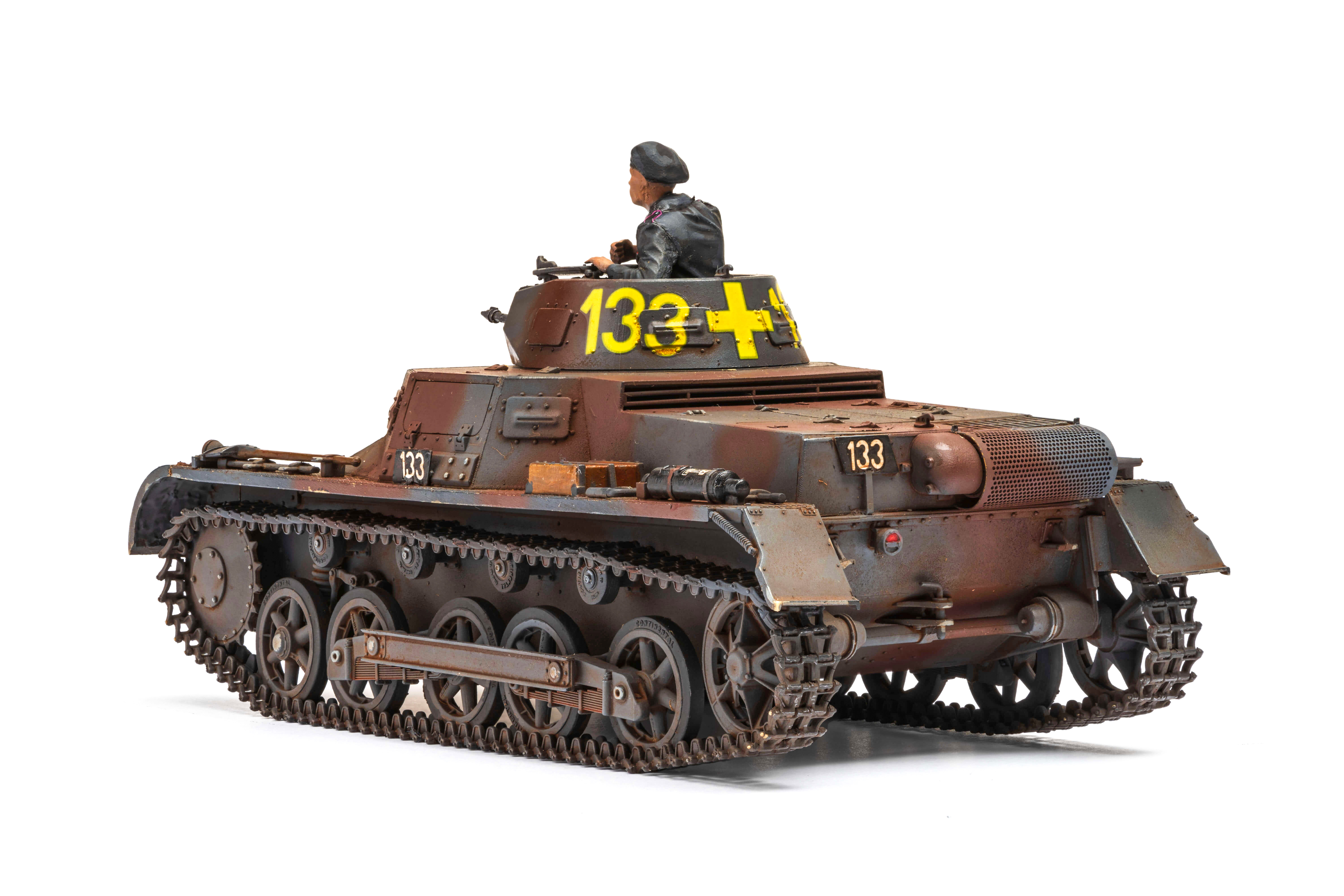 Academy 1/35 scale Panzer I Ausf B and Motorcycle plastic model