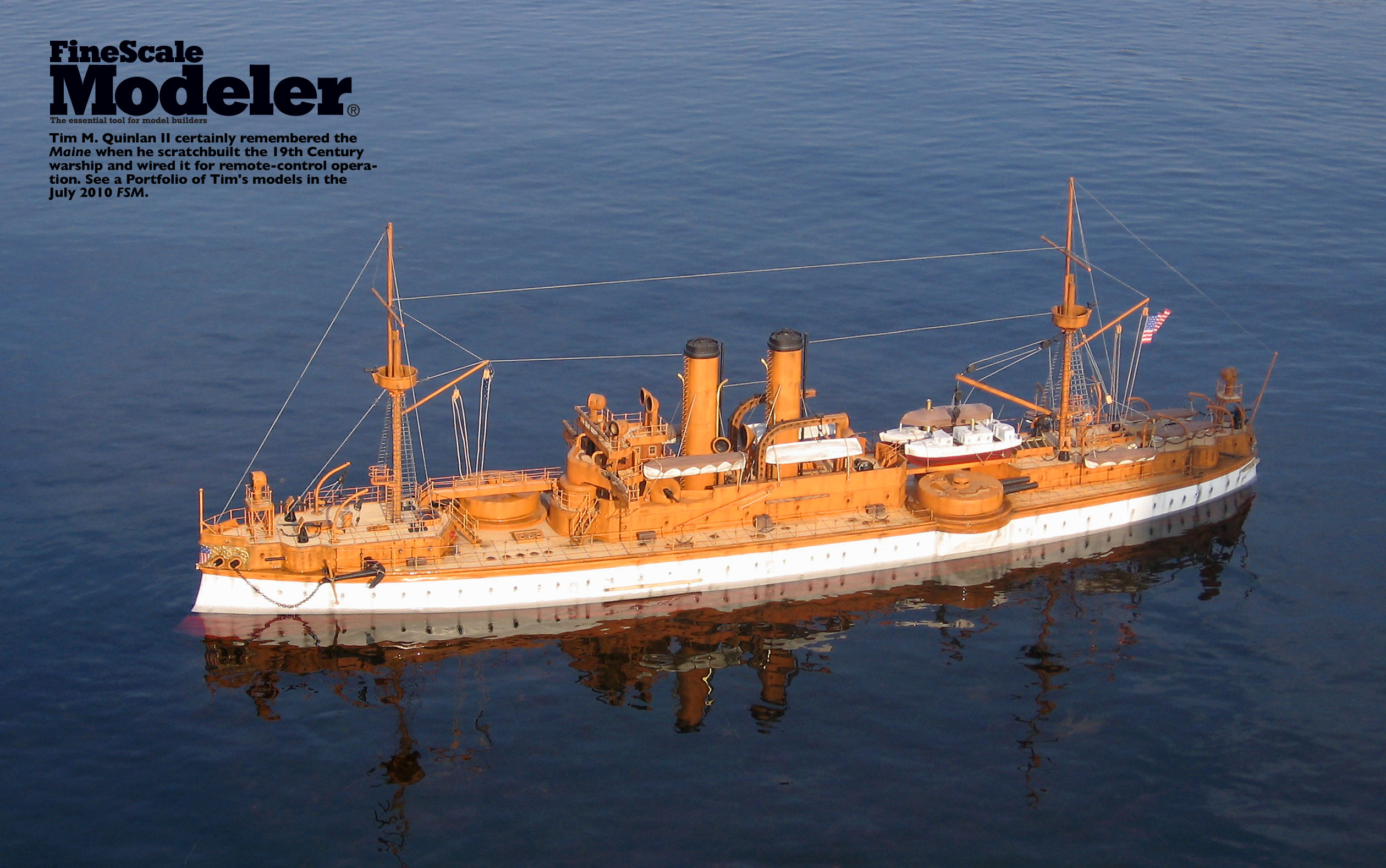 pimpandhost issue 1024' DESKTOP WALLPAPER: Tim M. Quinlan II's scratchbuilt USS Maine | Finescale  Modeler Magazine