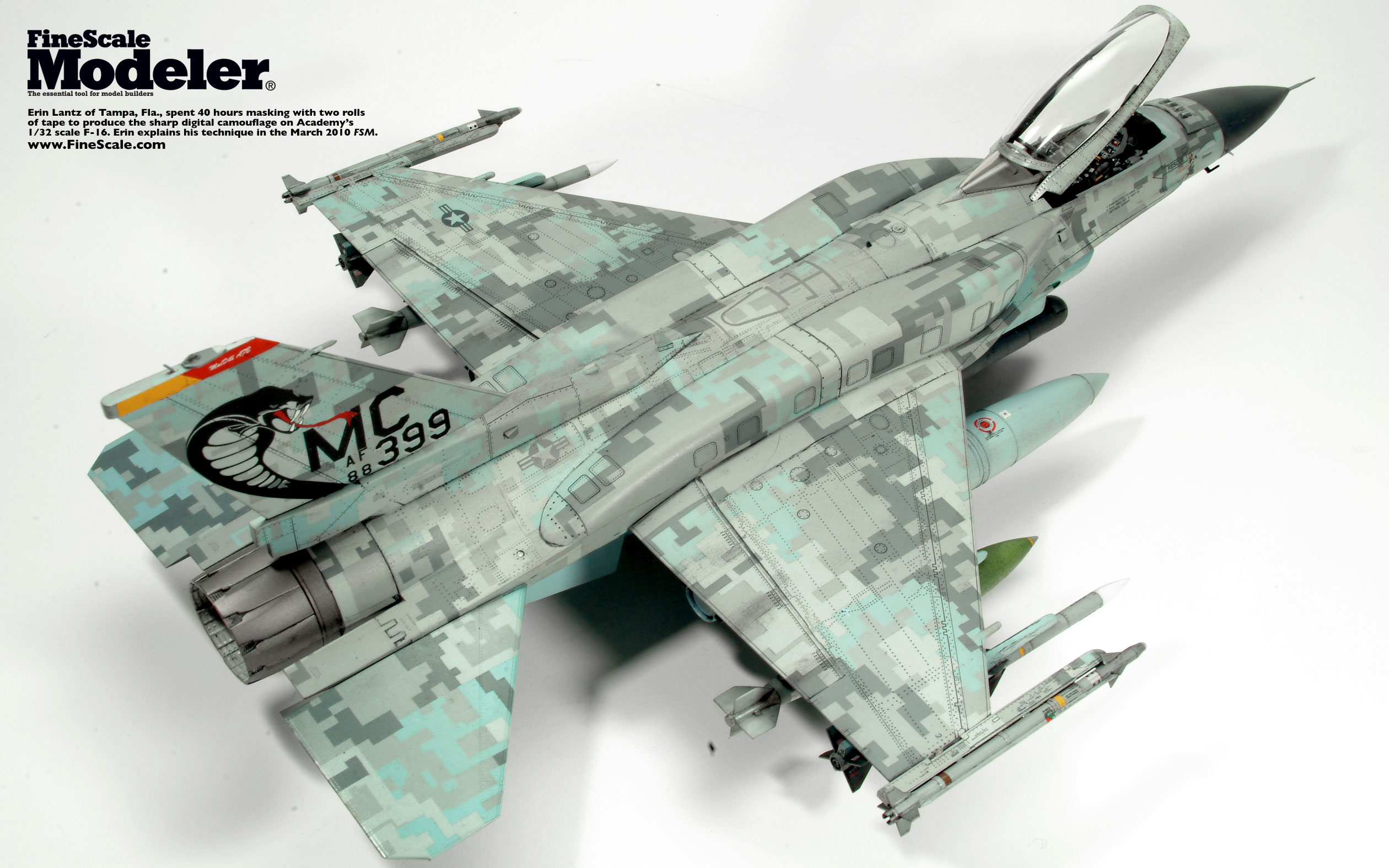 DESKTOP WALLPAPER: Erin Lantz's 1/32 scale F-16 | Finescale Modeler Magazine