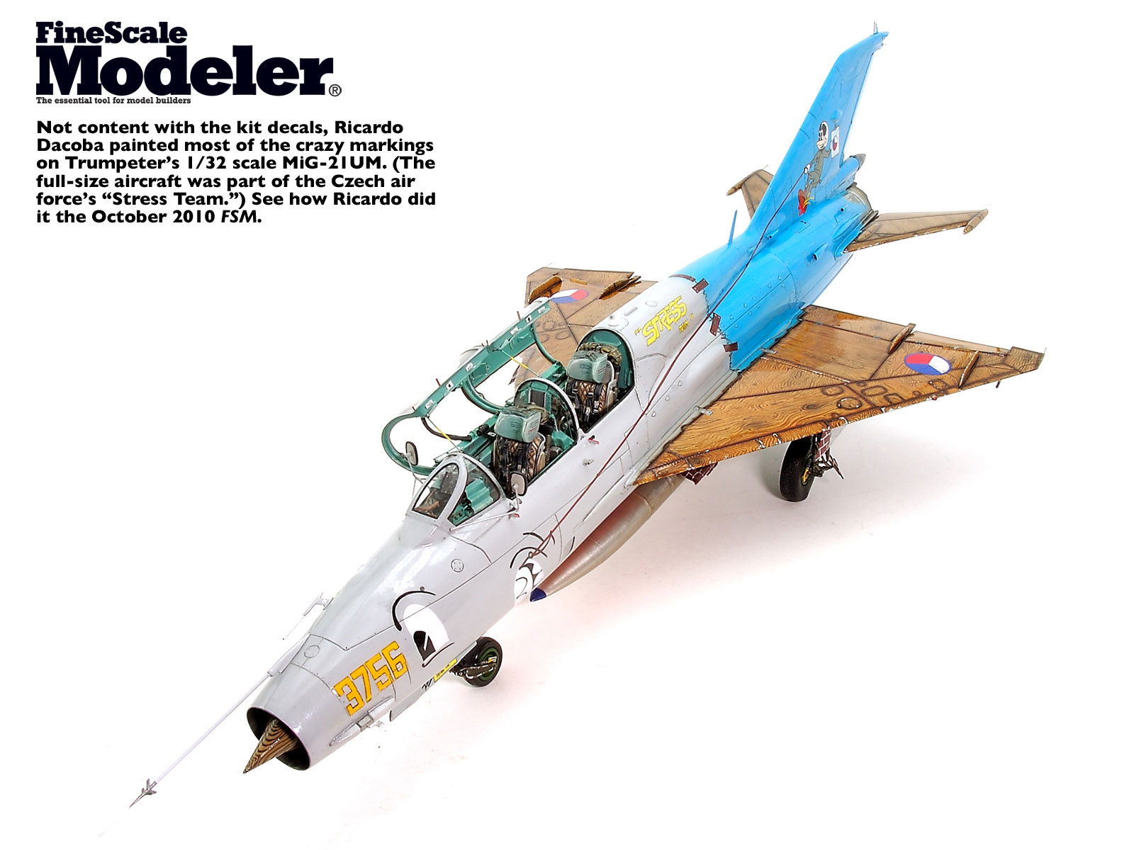 Desktop wallpaper: Ricardo Dacoba's Trumpeter 1/32 scale MiG-21UM