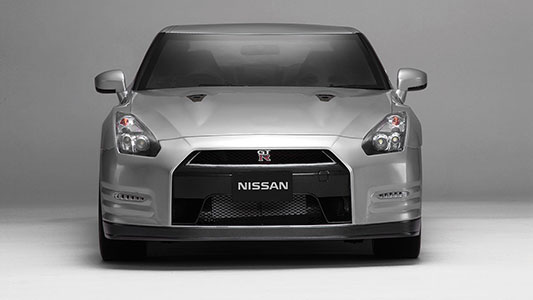 The powerful-looking front fascia includes the car’s distinctive grille and chin spoiler, as well as the iconic Nissan GT-R emblem.