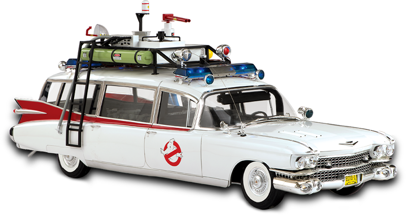 Ecto-1 from the first Ghostbusters film