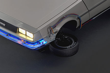 A detailed close-up of the extended bumper overrider