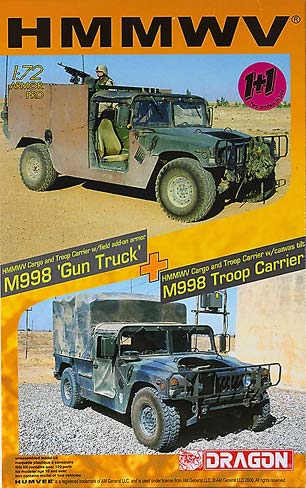 HMMWV M998 gun truck and M998 troop carrier