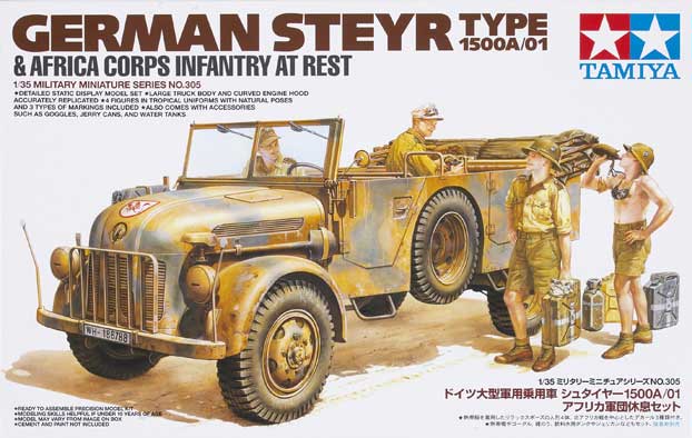 German Steyr Type 1500A/01 and Africa Corps Infantry at Rest