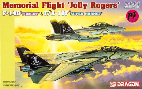 Memorial flight “Jolly Rogers” F-14B Tomcat and F/A-18F Super Hornet