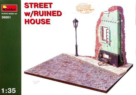 Street ruined with house