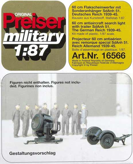 60cm antiaircraft search light with railer SdAnh 51