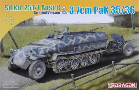SdKfz.251/1 Ausf.C rivetted version & 3.7cm PaK 35/36