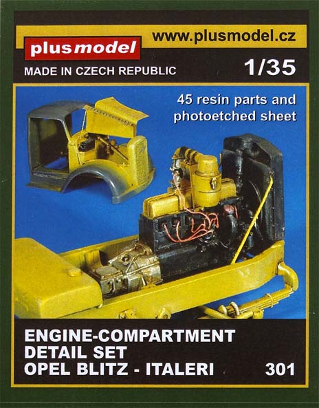 Engine compartment for Italeri Opel Blitz