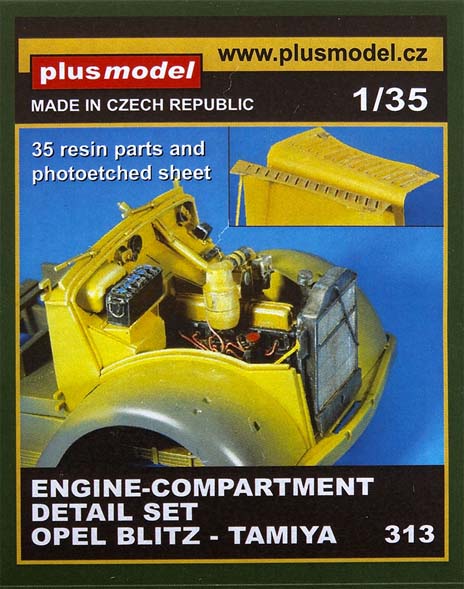 Engine compartment for Tamiya Opel Blitz
