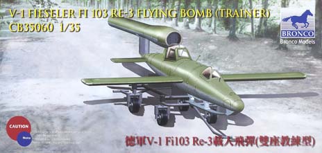 V-1 Fieseler Fi103 RE-3 piloted flying bomb 2-seat trainer