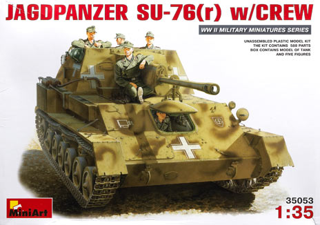 Jagdpanzer Su-76(r) with crew