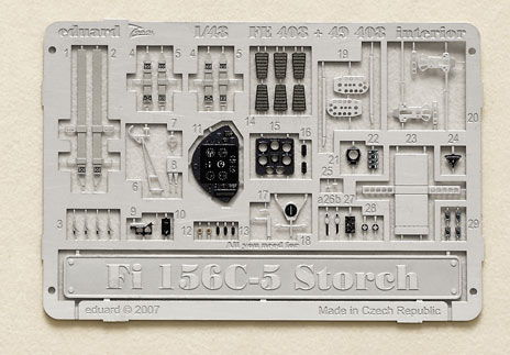 Fi 156C-5 Storch interior self-adhesive for Tamiya