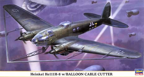 Heinkel HeIIIH-8 with balloon cable cutter