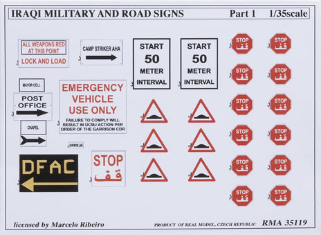 Iraqi military and road signs