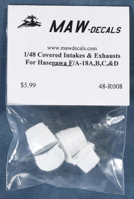 Covered intakes and exhausts for Hasegawa F/A-18A,B,C and D
