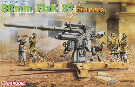88mm Flak 37 mit Behelfslafette