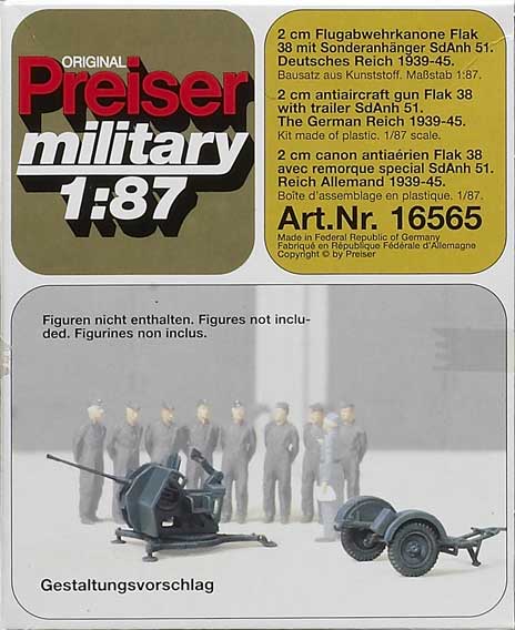 2 cm antiaircraft gun Flak 38 with trailer SdAnh 51