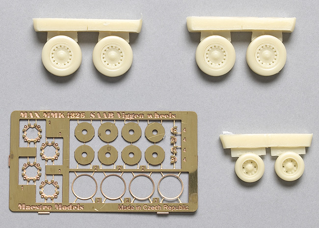 SAAB 37 Viggen main and nose wheels for Airfix/ESCI