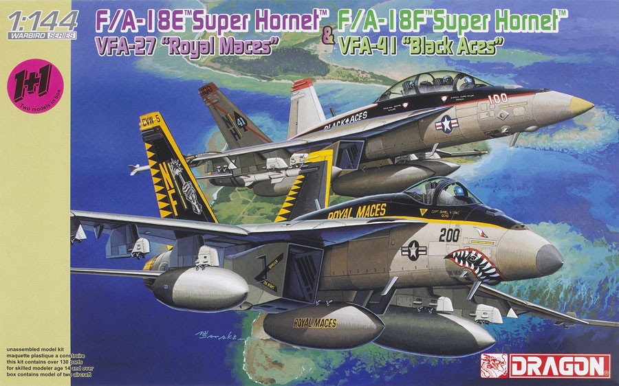 F/A-18E Super Hornet (VFA-27 “Royal Maces” and F/A-18F Super Hornet (VFA-41 “Black Aces”