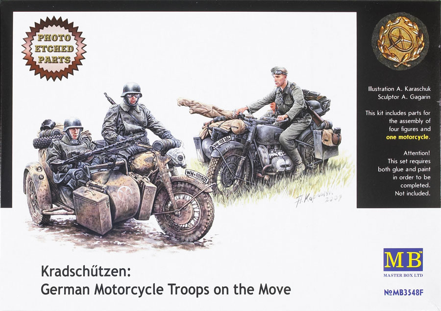 Kradschützen: German motorcycle troops on the move