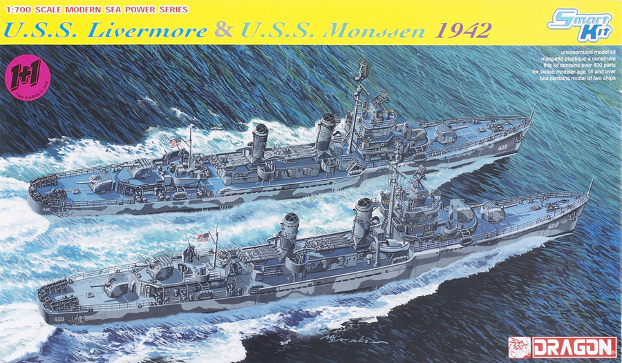 USS Livermore and USS Monssen 1942