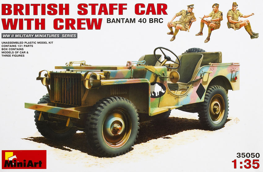 British staff car with crew (Bantam 40 BRC)