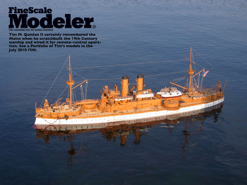 DESKTOP WALLPAPER: Tim M. Quinlan II’s scratchbuilt USS Maine