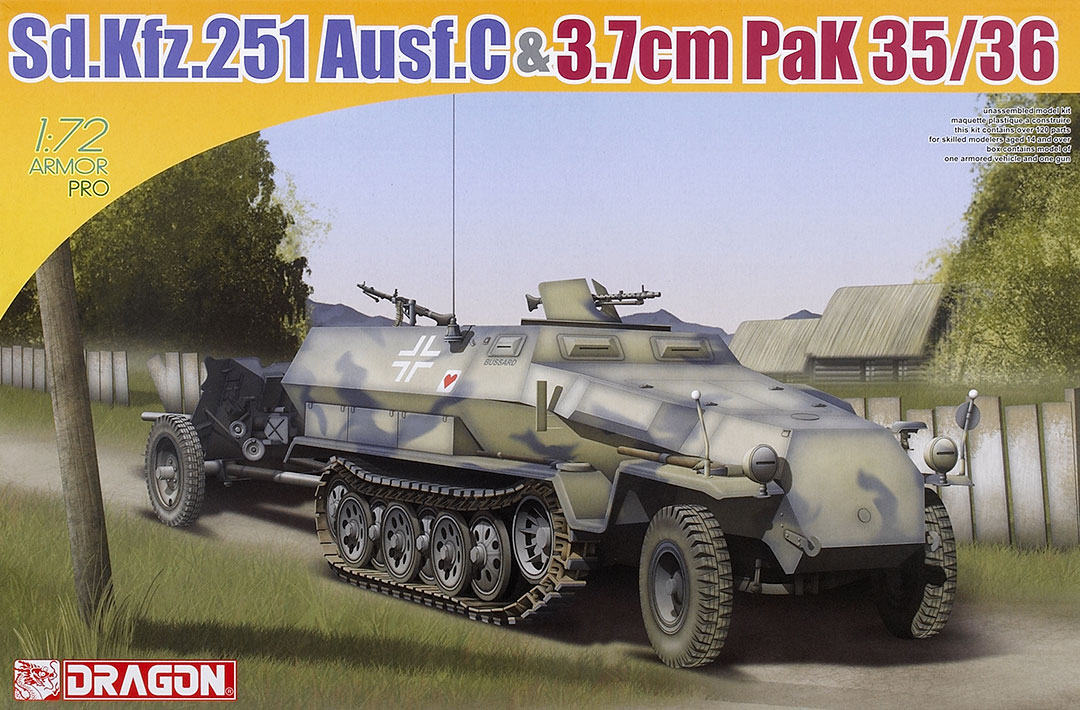 SdKfz.251 Ausf.C and 3.7cm PaK 35/36