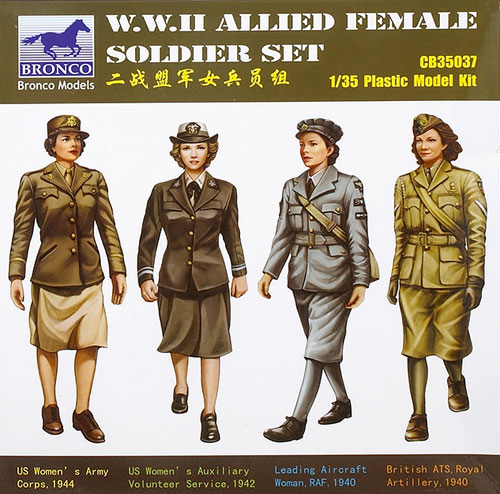 WWII Allied female soldier set