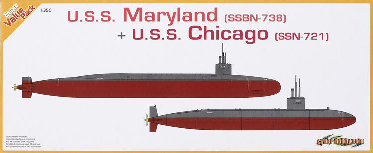 USS Maryland (SSBN-738) and USS Chicago (SSN-721)