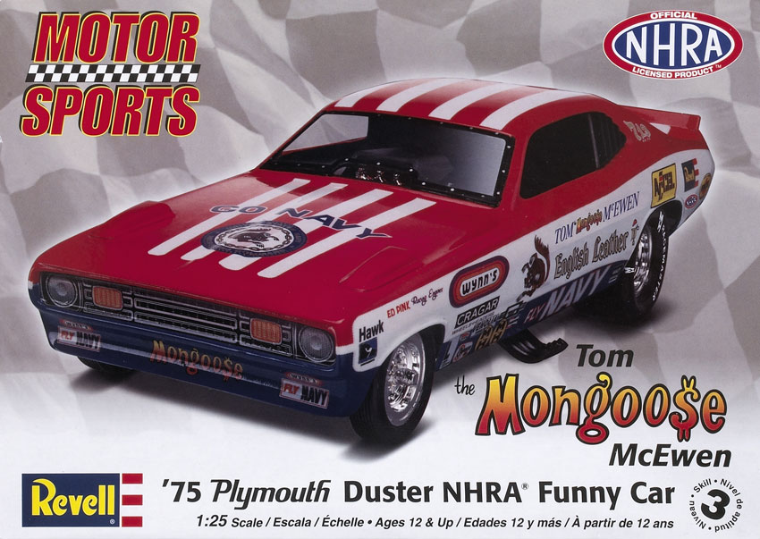 Tom “Mongoose” McEwen 1975 Plymouth Duster NHRA funny car