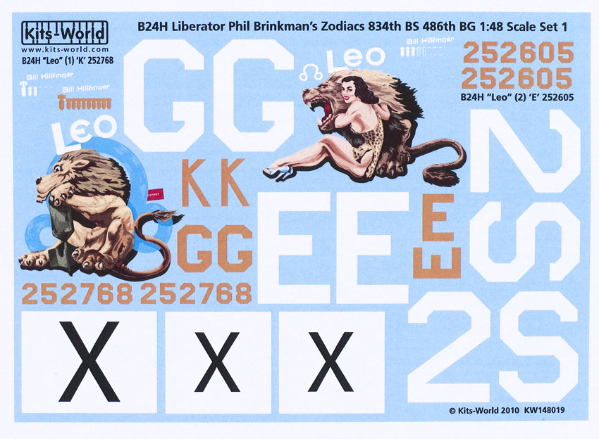 B24s of the 486th Bomb Group – Phil Brinkman’s “Zodiacs” Set 1