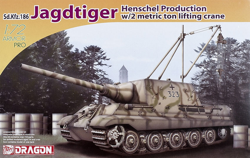 SdKfz.186 Jagdtiger Henschel production with 2 metric ton lifting crane