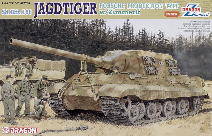 SdKfz.186 Jagdtiger Porsche production type with Zimmerit
