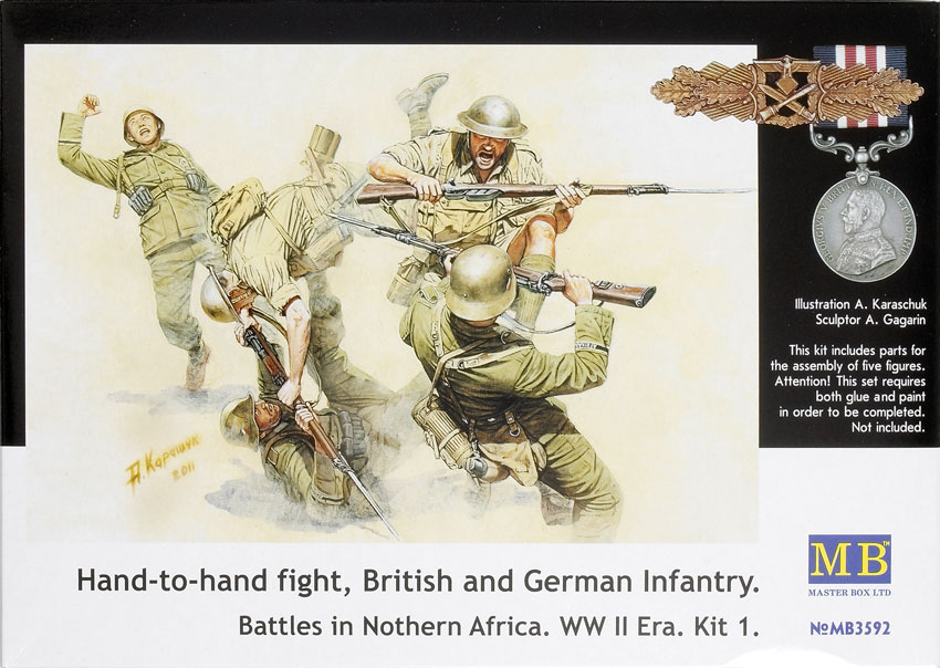 Hand-to-hand fight, British and German infantry – Battles in Northern Africa WWII era