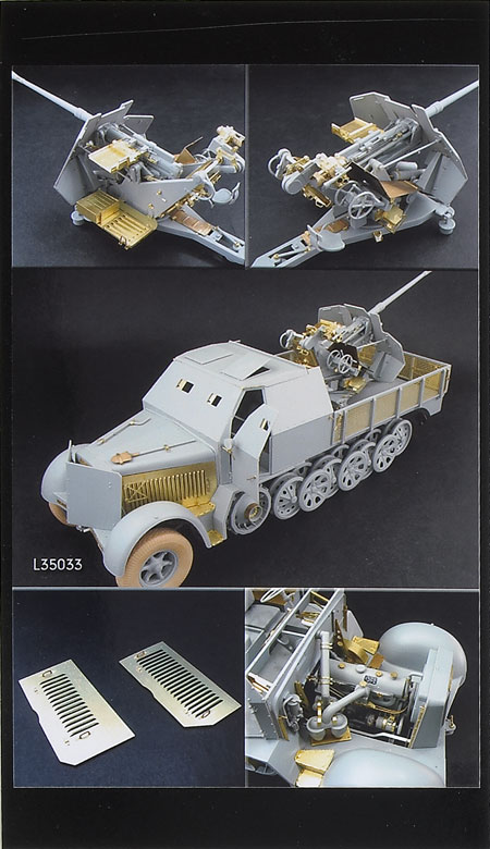 WWII German SdKfz. 7/2 3.7cm Flak37 armor driver’s cab version for Dragon