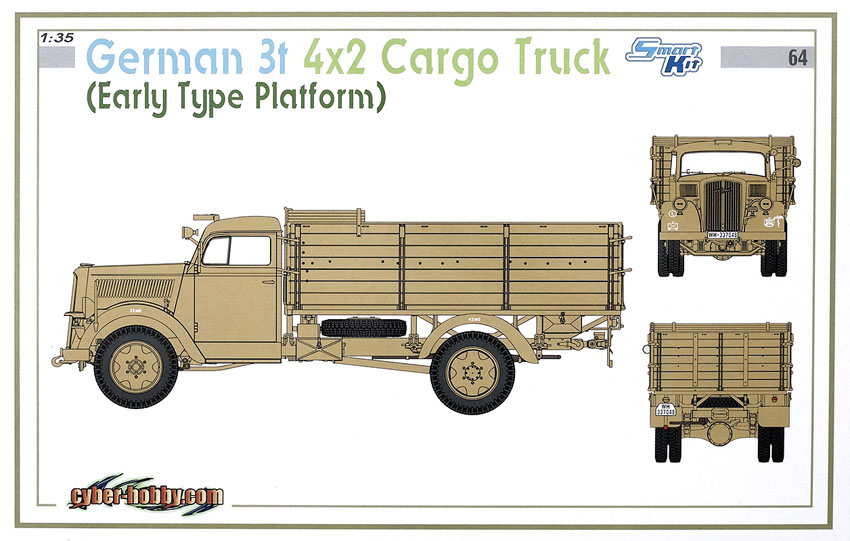 German 3t 4×2 cargo truck (early type platform)