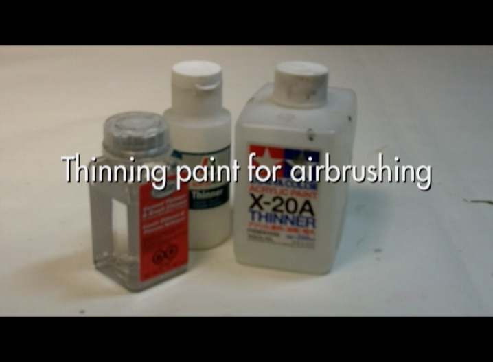 Thinning paint for airbrushing