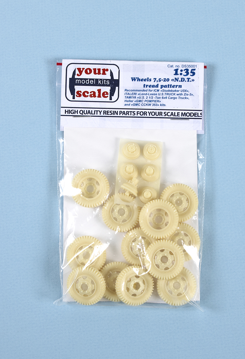 Replacement wheels and haves 7,5-20 N.D.T. tread pattern