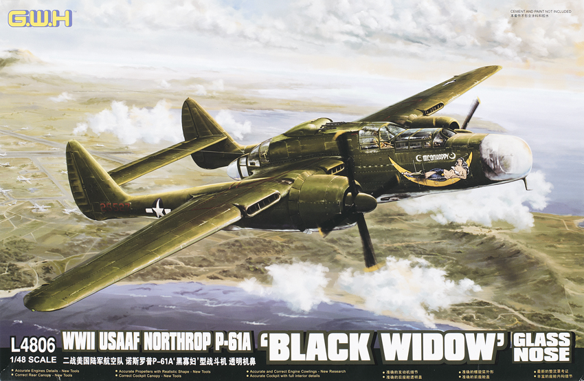 WWII USAAF Northrop P-61A Black Widow glass nose
