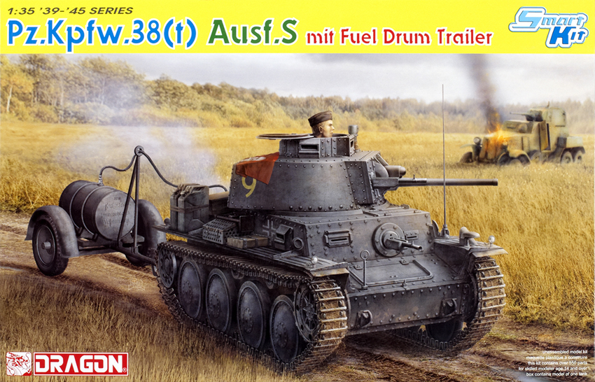 PzKpfw.38(t) Ausf.S mit fuel drum trailer