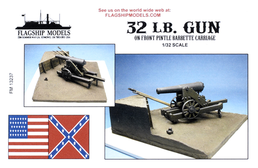 32lb gun on front pintle barbette carriage
