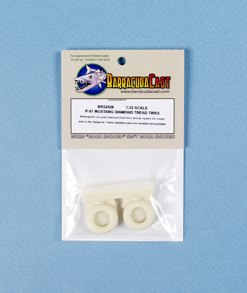 P-51D Mustang diamond tread tires
