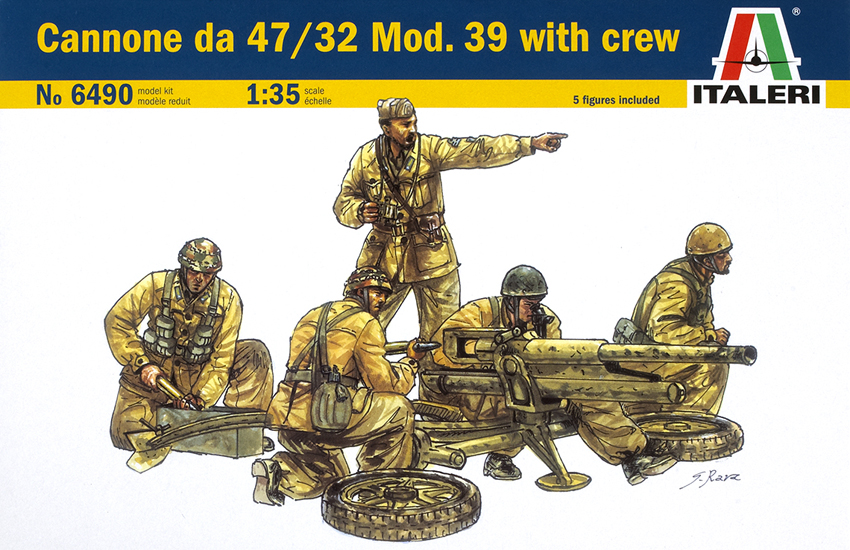 Cannone da 47/32 Mod.39 with crew
