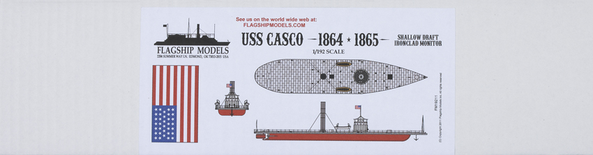 USS Casco 1864-1865 shallow draft river monitor