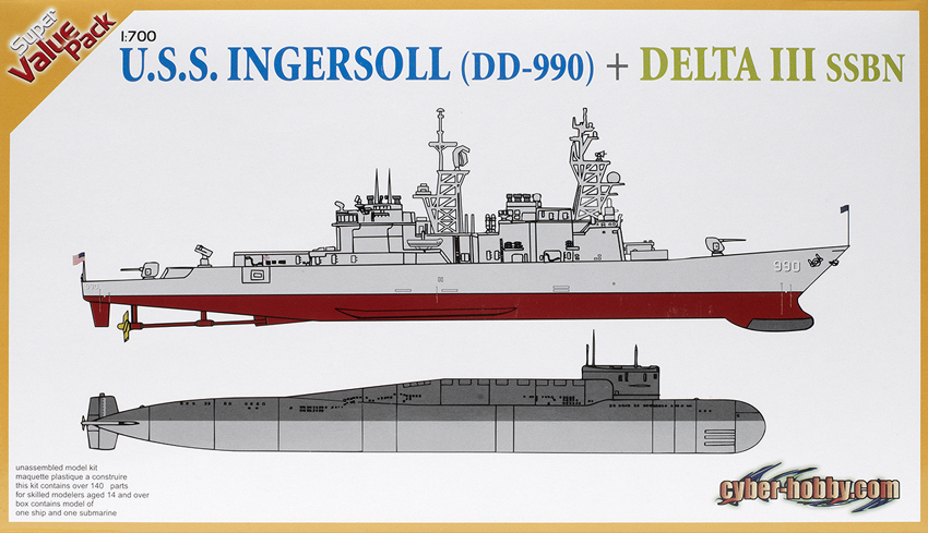 USS Ingersoll (DD-990) and Delta III SSBN