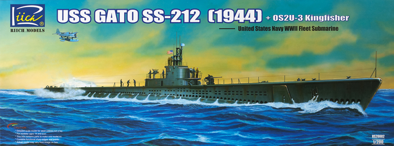 USS Gato SS-212 1944 plus OS2U-3 Kingfisher