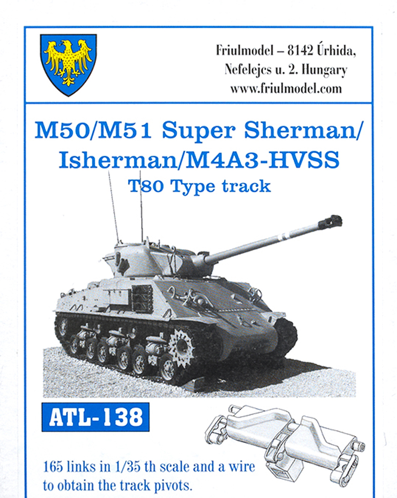 M50/M51 Super Sherman/Isherman/M4A3-HVSS T80 type track